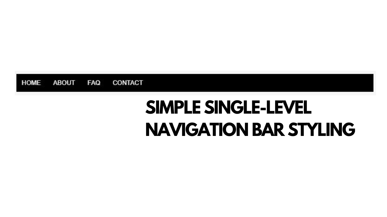Simple Menu Navigation Bar Styling